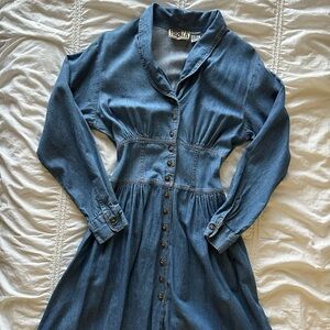 Vintage Forenza Denim Midi Dress